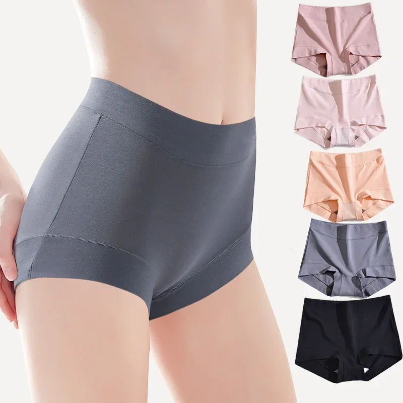 Women\'s  Underwear Cotton Comfort Hip Lift High Waist Tummy Tuck Lady\'s Boxers Graphene Crotch Antibacterial Large Size Panties