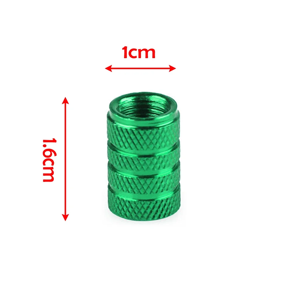 4pcs New Green Aluminum Metal Wheel Tire Valve Caps Dust Cover For AUDI BMW VW Mazda Ford Toyota Nissan Hyundai Car Styling