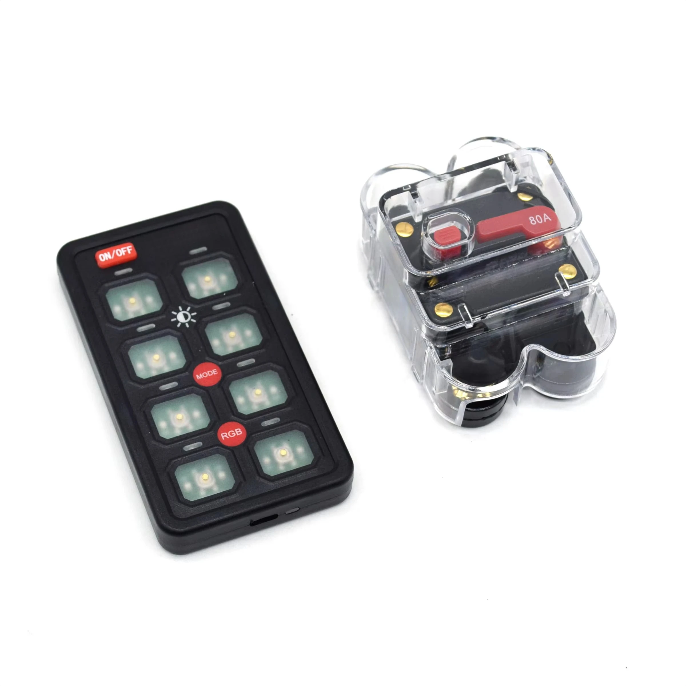 

Wireless RGB 8 Gang Switch Panel Remote Control Offroad Auxiliary Pod for Car Truck SUV Marine Boat