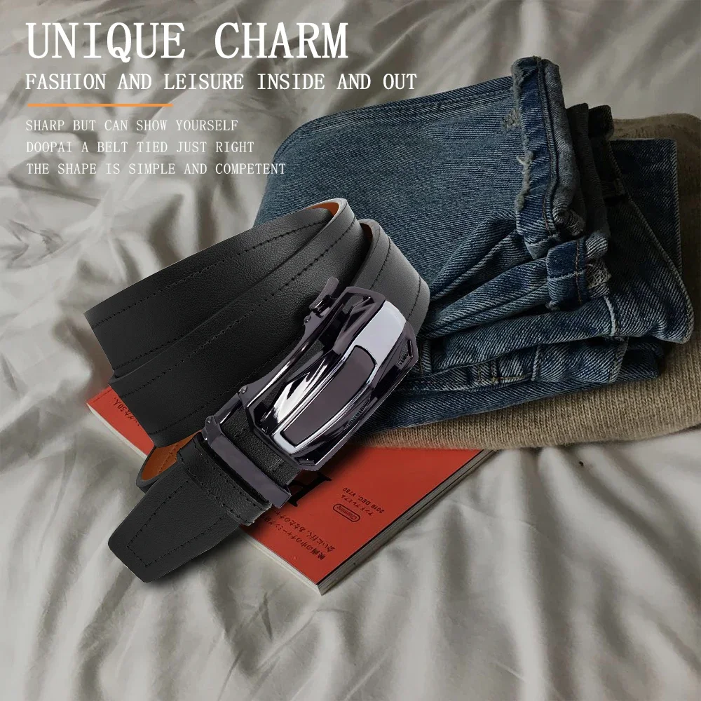 Herren Gürtel Automatische Metall Legierung Schnalle Gürtel Hohe Qualität PU Luxus Gürtel für Männer Gürtel Strap Männlich Hohe Qualität Designer 105 115 cm – Detail 2
