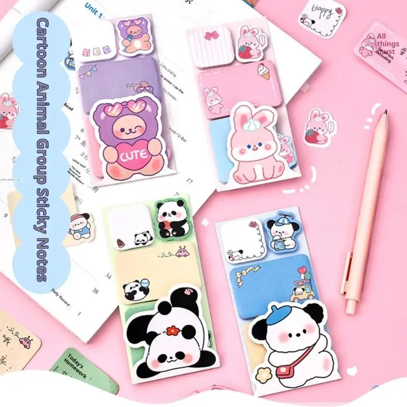 وسادة كتابة لاصقة قابلة لإعادة الاستخدام على شكل حيوان، وسادة لاصقة ورقية صديقة للبيئة متعددة الأغراض لديكورات المخطط، استخدم #4