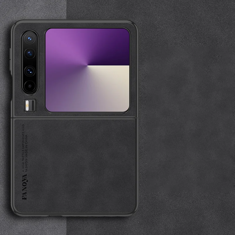 

Leather Case for Huawei Pura X 5G Luxury Frosted Ultra-thin Hard PC Frame Shockproof Phone Cover HuaweiPuraX 5G VDE-AL00 Shell