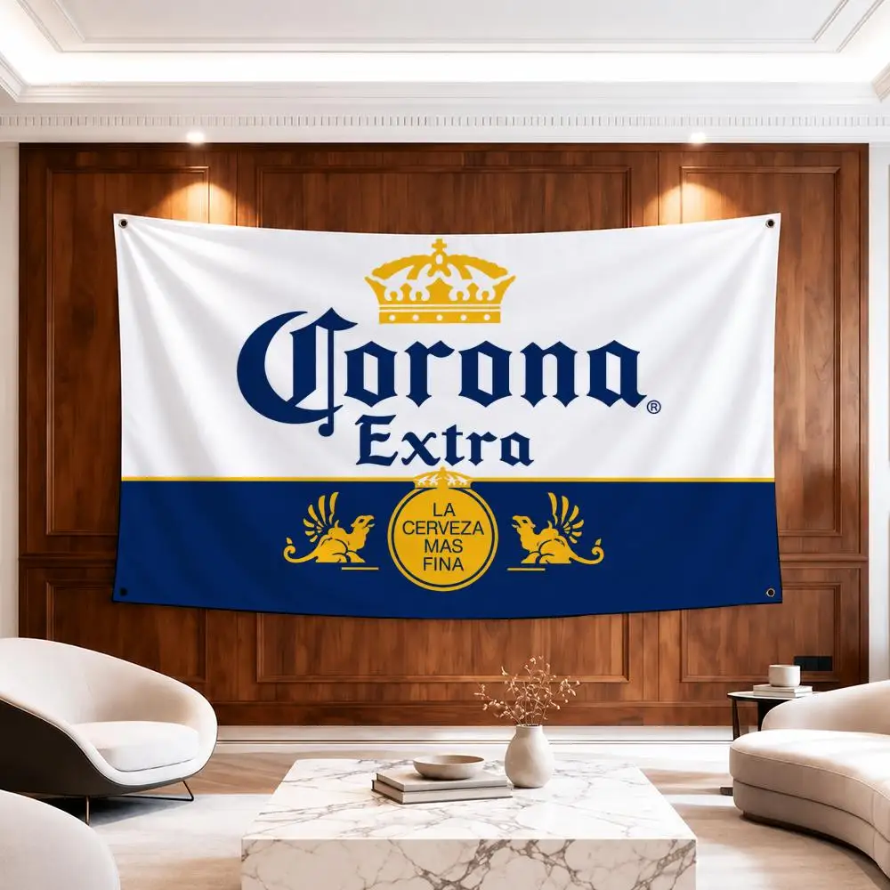 Brand Corona Extra Flags Modern Fabric Banner Pennants Apt Living Room Photo Corner Wall Ornament Deco