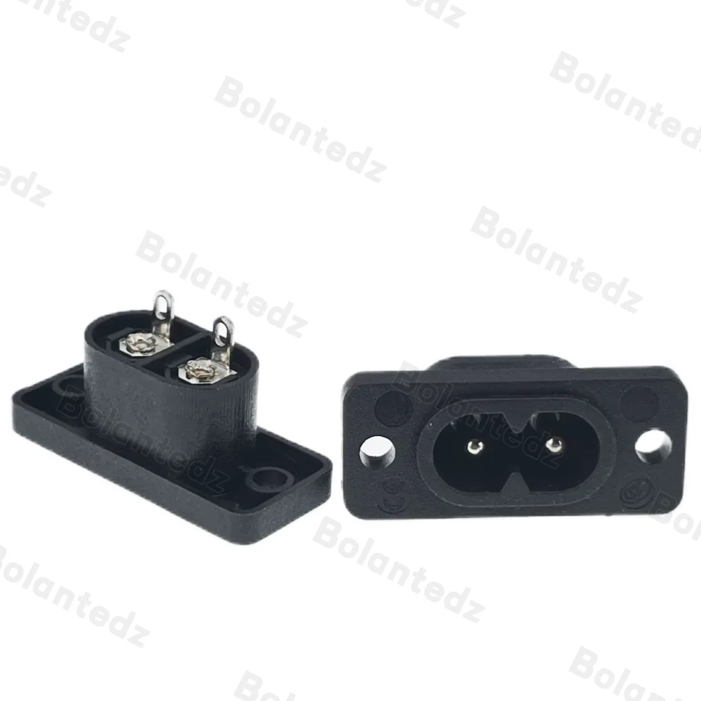 5/10pcs C8 Male Power Socket C7 Female Plug Power Outlet Embedded Electric Connector Connector 35mm*15mm AC 2.5A 5A 250v