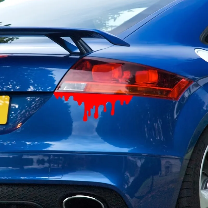 أزياء بقع الدم سيارة ملصق للماء الفينيل مضحك مجنون القط سيارة ملصق اكسسوارات لمازدا كروز بيجو