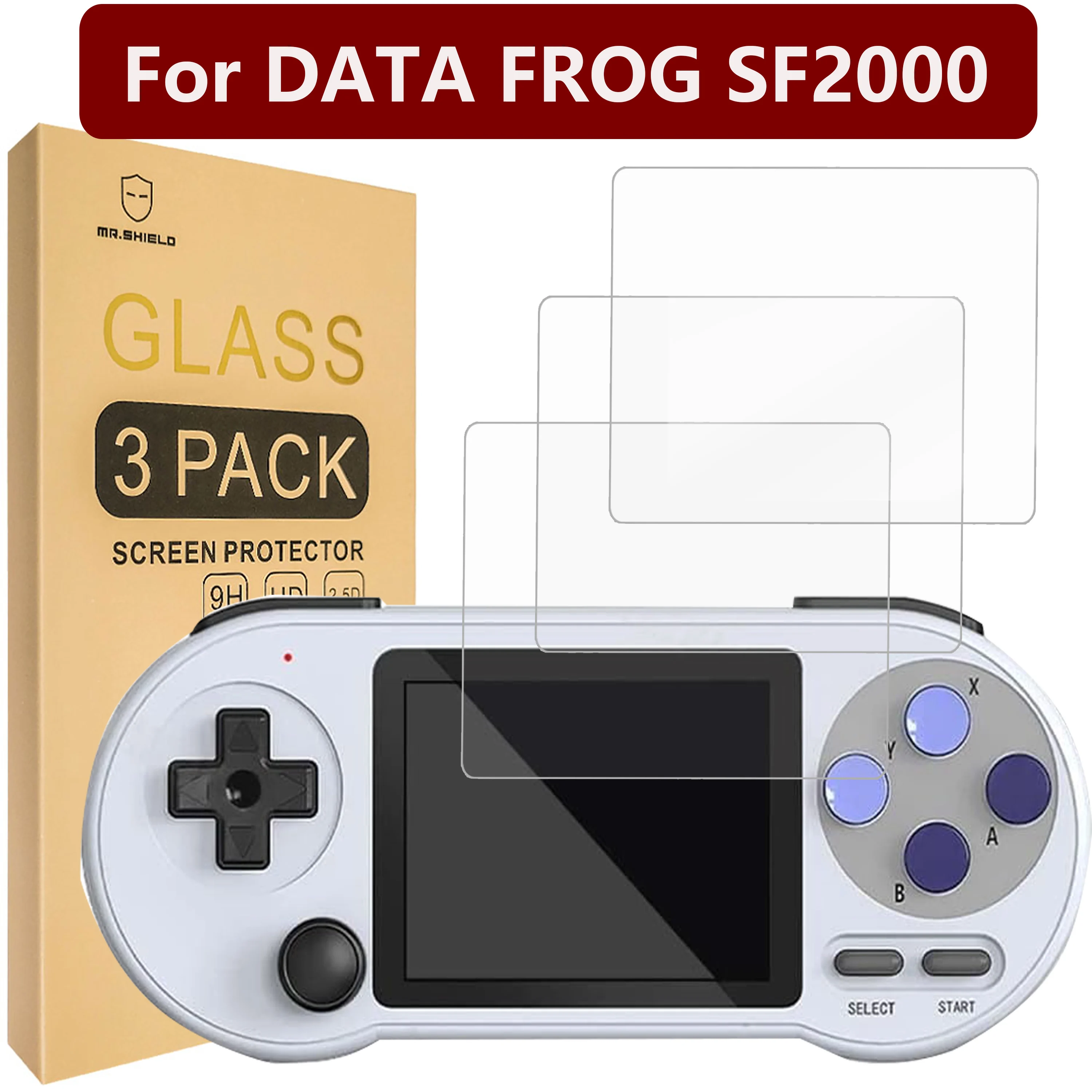 

Защитная пленка Mr.Shield [в 3 упаковках] для экрана DATA FROG SF2000 [закаленное стекло] [Японское стекло с твердостью 9H] Защитная пленка для экрана