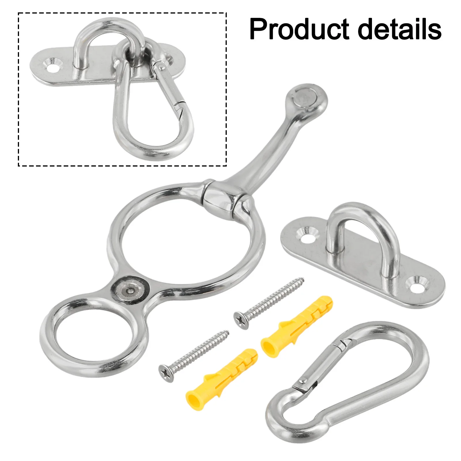 Horse Tie Ring Fasteners Equestrian Hooks Livestock Tie Off With Eye Bolt Outdoor Sports Durable Quick Snap Stable Accessories