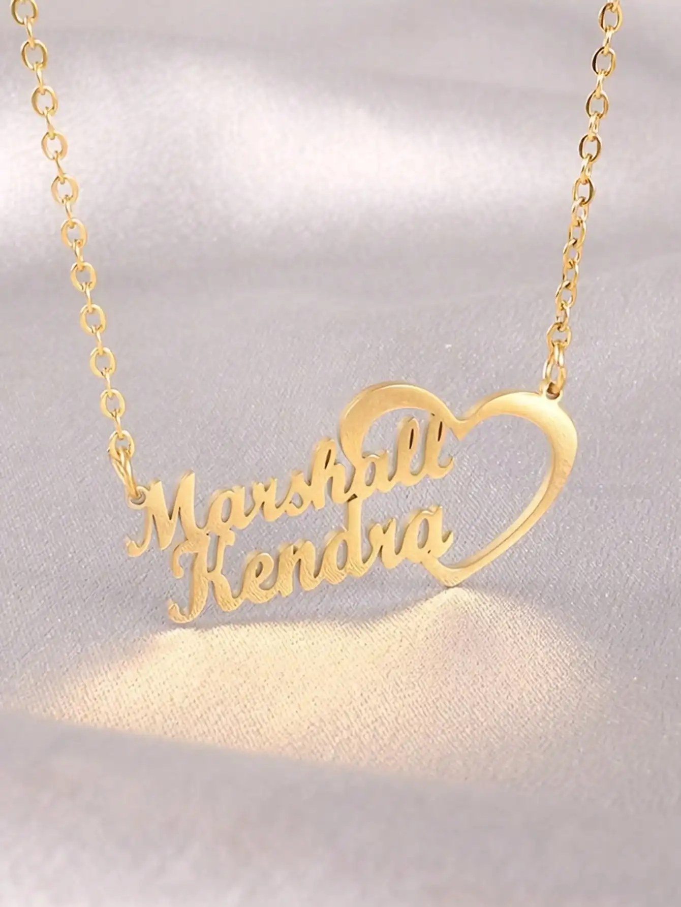 DOREMI مجوهرات مخصصة هدية شخصية 2 أسماء قلادة زوجين اسم قلادة اسم مخصص قلادة #4
