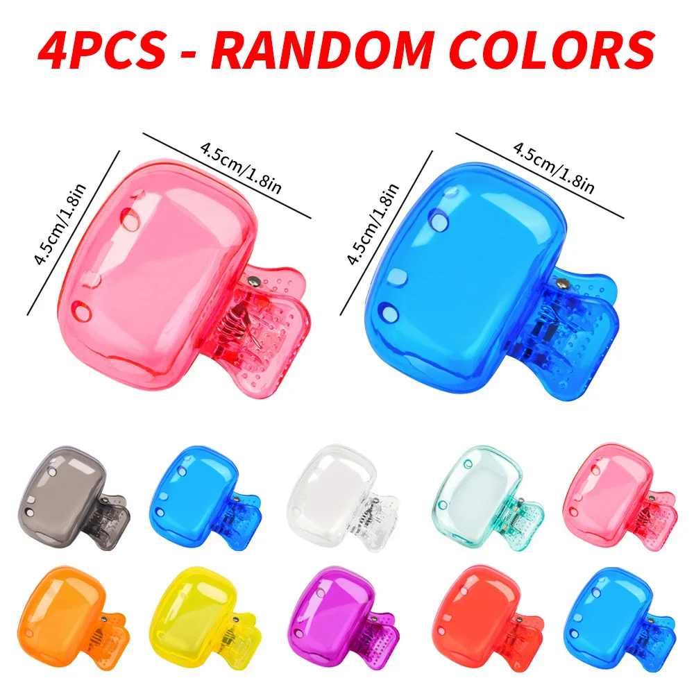 Funda portátil para cepillo de dientes de viaje, Clip para cabeza a prueba de polvo + caja de almacenamiento para el hogar, decoración del baño, necesidad de verano, 4 Uds.