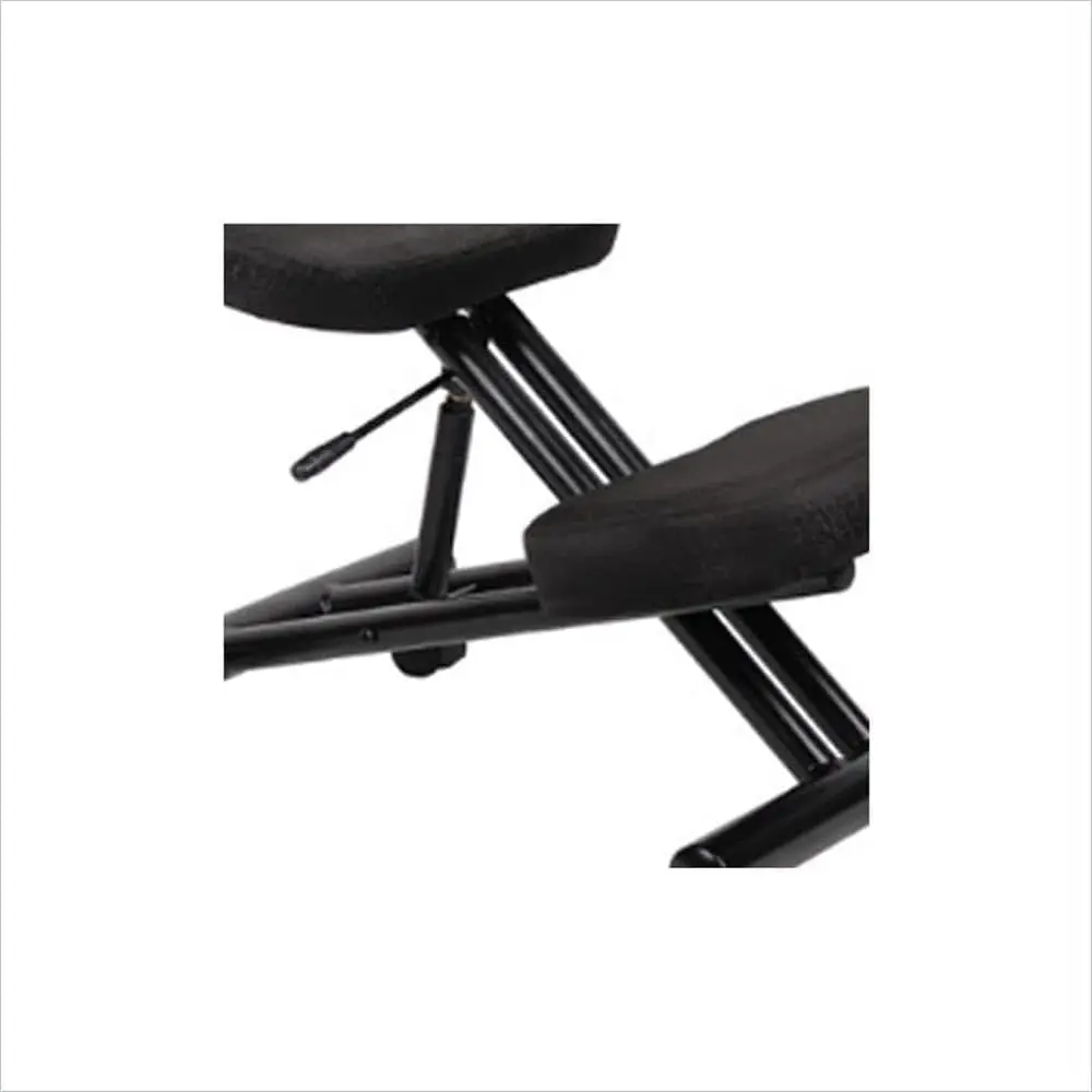 Ergonomic Kneeling Stool 20 Inch Height Black Fabric/Metal Contemporary Design UrbanPro Furniture for Improved Posture