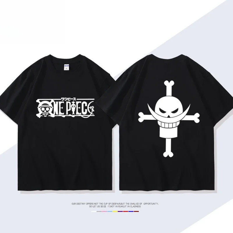 

ONE PIECE Animation Derivatives White Beard Edward·Newgate Printed Short Sleeve T-shirt Men's Women's Fashion Loose Cotton Top