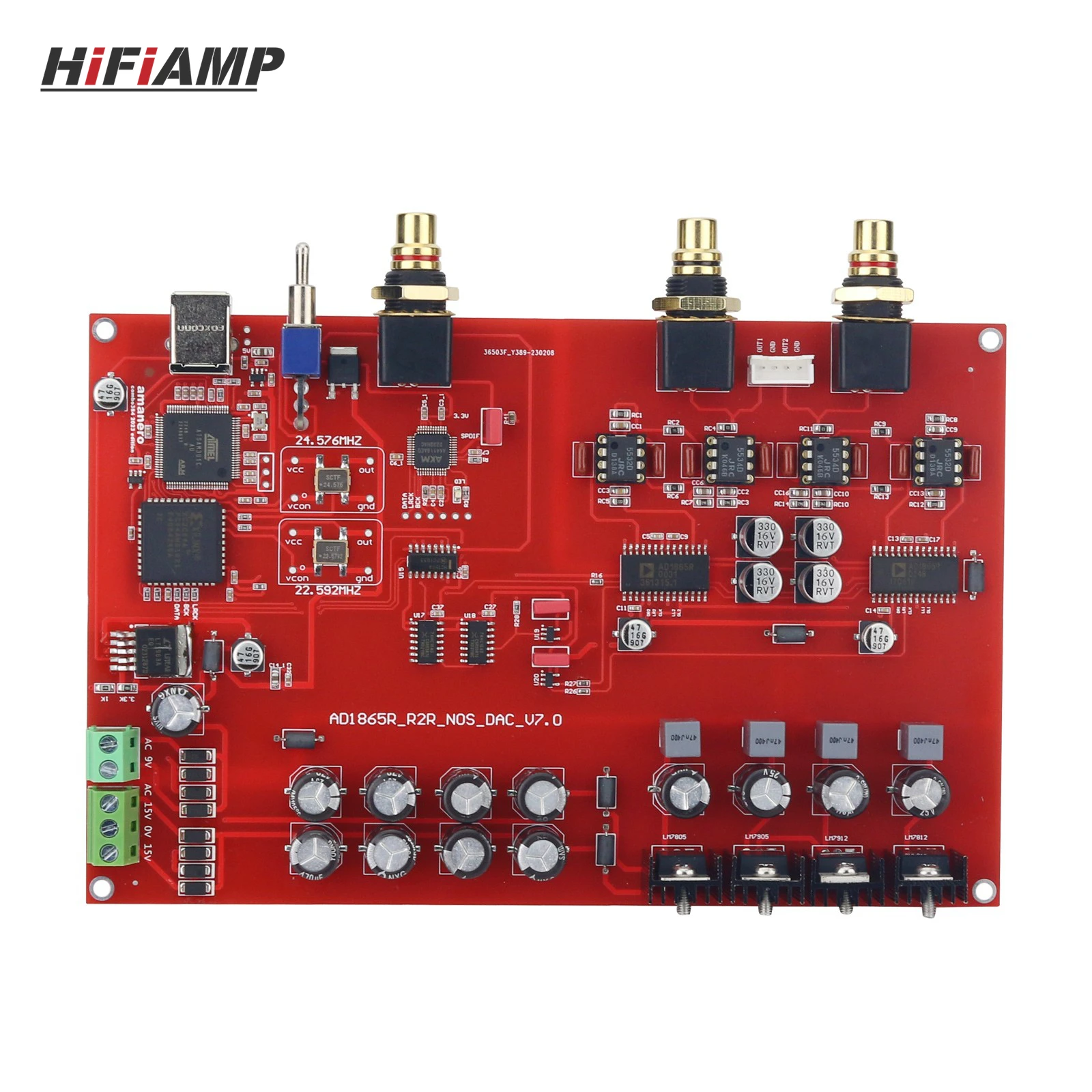 HiFiAMP 1865-23 AD1865R NOS R2R Decoder Board 2023 Modified Version High Performance DAC Decoder Board