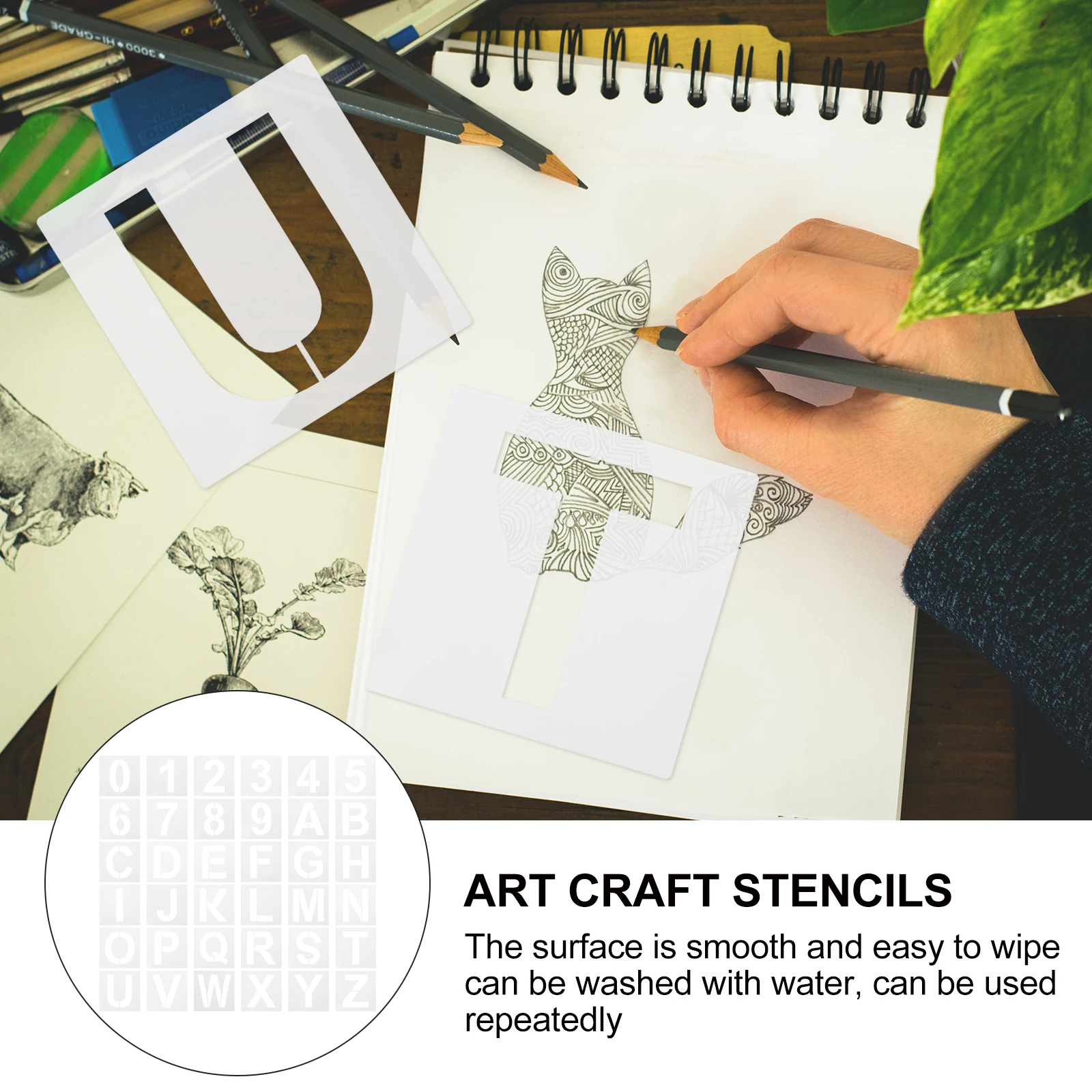 

36Pcs High Quality Alphabet Letter Stencils Exquisite Craftsmanship for DIY Art Projects Alphabet Letter Stencils