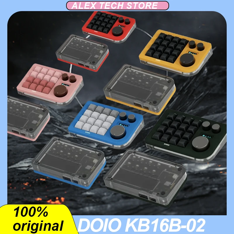 

New Doio Kb16b-02 Mechanical Keyboard 16 Keys Xda Hot Plugging Customization 2 Mode Wireless Bluetooth Portable Mini Keyboard