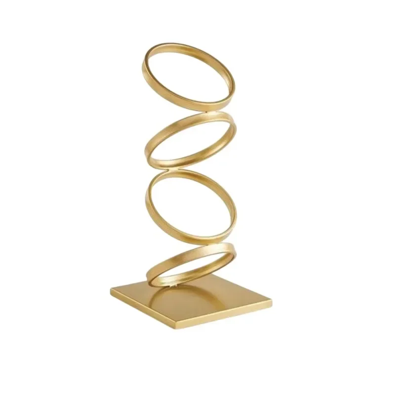 Unique shape gold antique finished decorative sculpture desk organizer