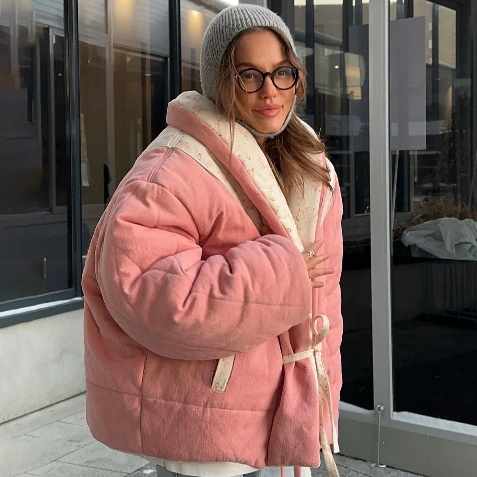 

Wearing pattern cotton clothes fashionable winter coats women's commuting daily trends parkas