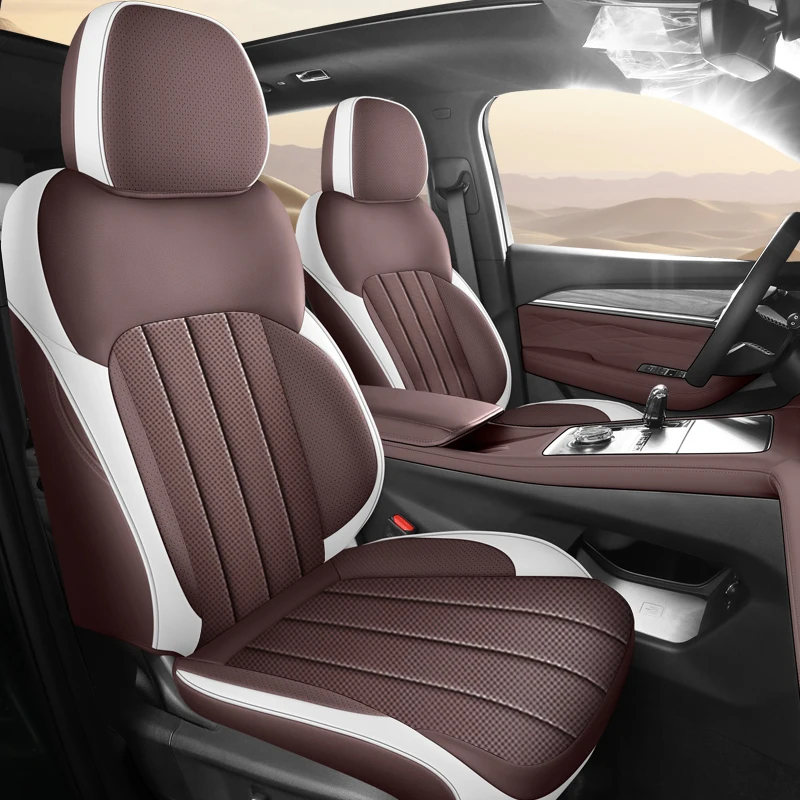 Luxury All Inclusive PVC Leather Seat Cushion Cover 5 Seater Interior Accessories For 2026 Geely Monjaro SUV