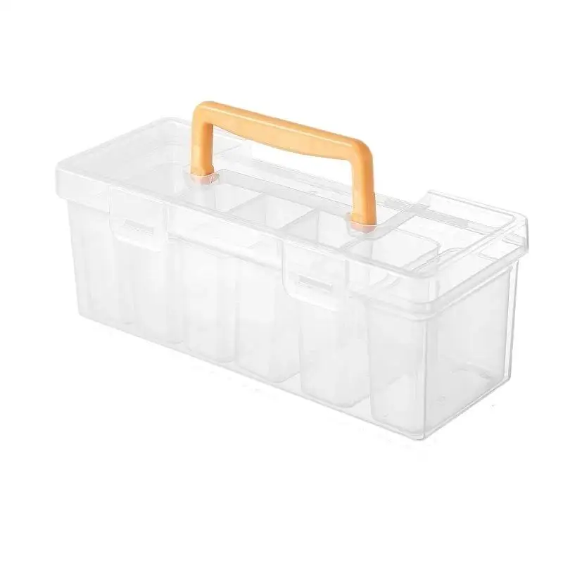 7-teiliges Werkzeug-Organizer-Set, transparente Aufbewahrungsbox mit Trennwänden, tragbarer Koffer für Gewürze, Perlen, kleine Hardware-Zubehörteile – Detail 11
