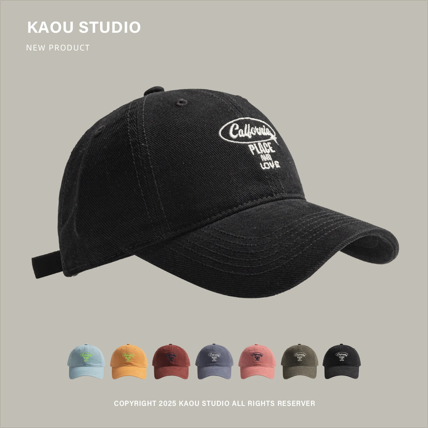 

Embroidered Soft Top Versatile Face-Slimming Duckbill Cap Men's Outdoor Sports Baseball Cap