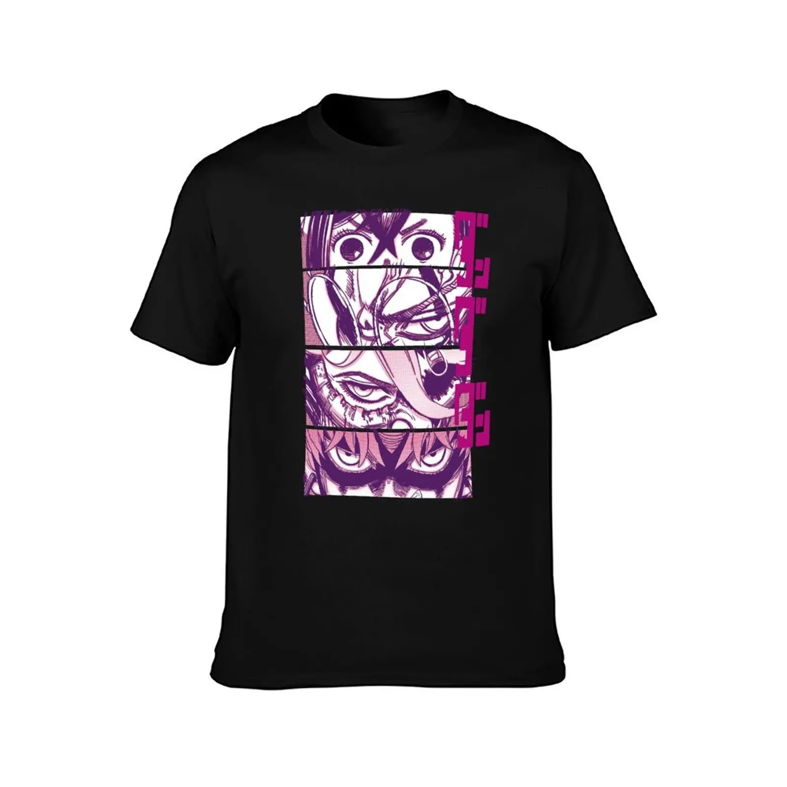 Dandadan Anime Eyes w/ Kanji - Magenta Pop T-Shirt new edition rapper graphic tees korean fashion mens vintage t shirts