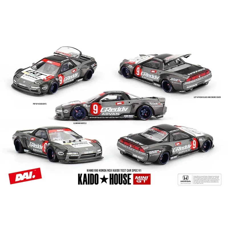 

Kaido House MINIGT 1:64 Honda NSX Kaido Test Car Spec V1 China Edition Alloy Premium Diecast Vehicle Model KHMG190 Pre sale