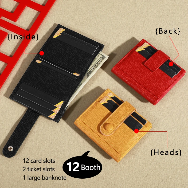 Portable Blocking Card Holder, Pocket Wallets With ID Window, Minimalist Slim Coin Purse