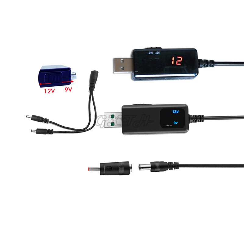 USB повышающий преобразователь DC5V в 9V 12V USB повышающий преобразователь кабель 3,5x1,35 мм разъем для источника питания зарядное устройство преобразователь мощности