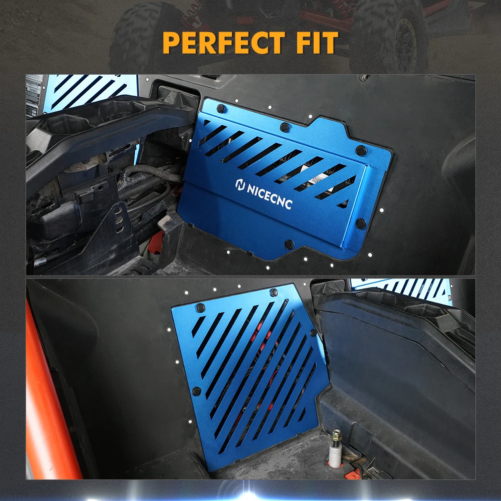 NICECNC ECU And Battery Cover Kit UTV For Can Am Maverick X3 2017-2020 2018 2019 Battery Cap Guard Aluminum High-Quality Part view 5