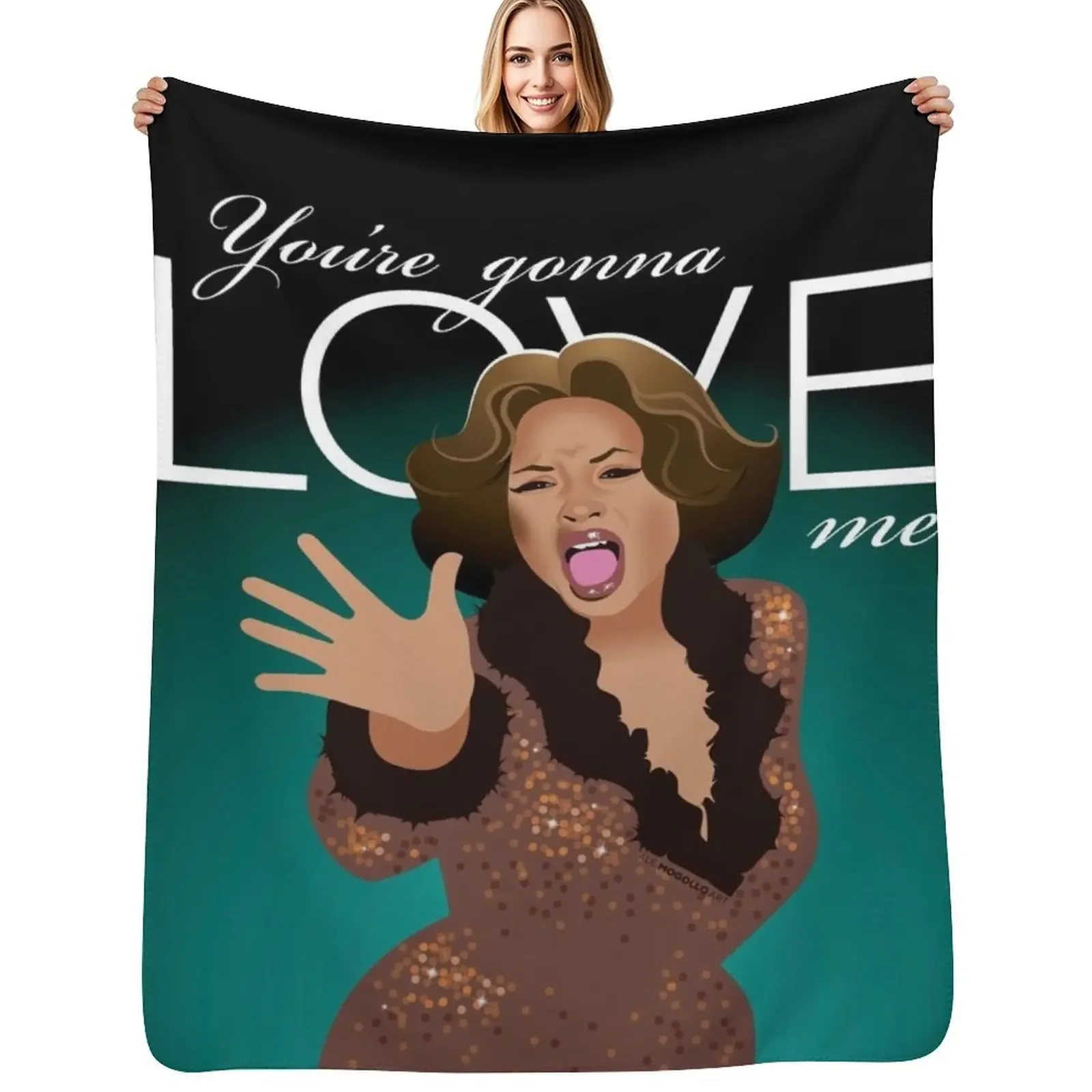 

Love me! Throw Blanket Multi-Purpose Flannel Hairy blankets ands Blanket