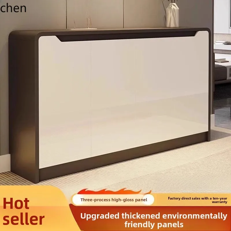 HT Entryway Shoe Cabinet Simple Modern Internet Celebrity Multi-Functional Integrated Wall-Mounted Storage Cabinet Shoe Cabinet