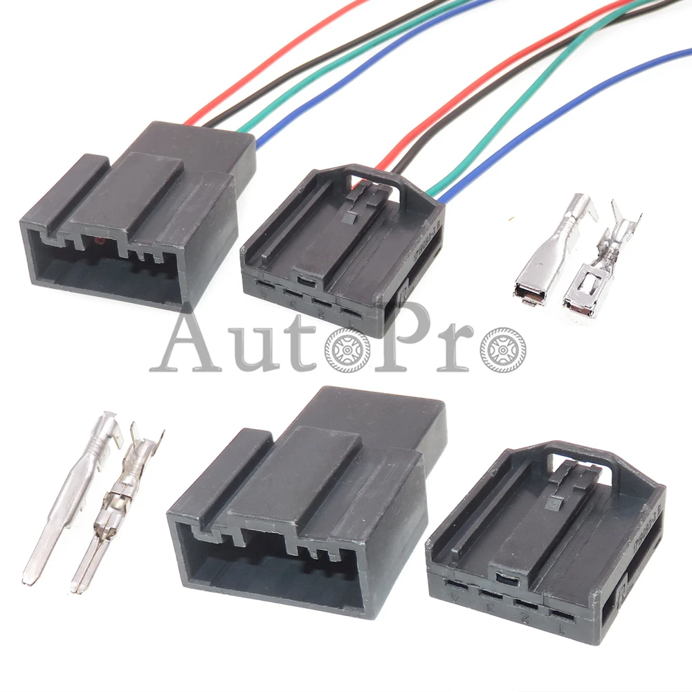 

1 Set 4 Hole 1719093-1 1719093-3B Car Plastic Housing Unsealed Starter Connectors Auto WOOFER Wiring Harness Socket For BWM