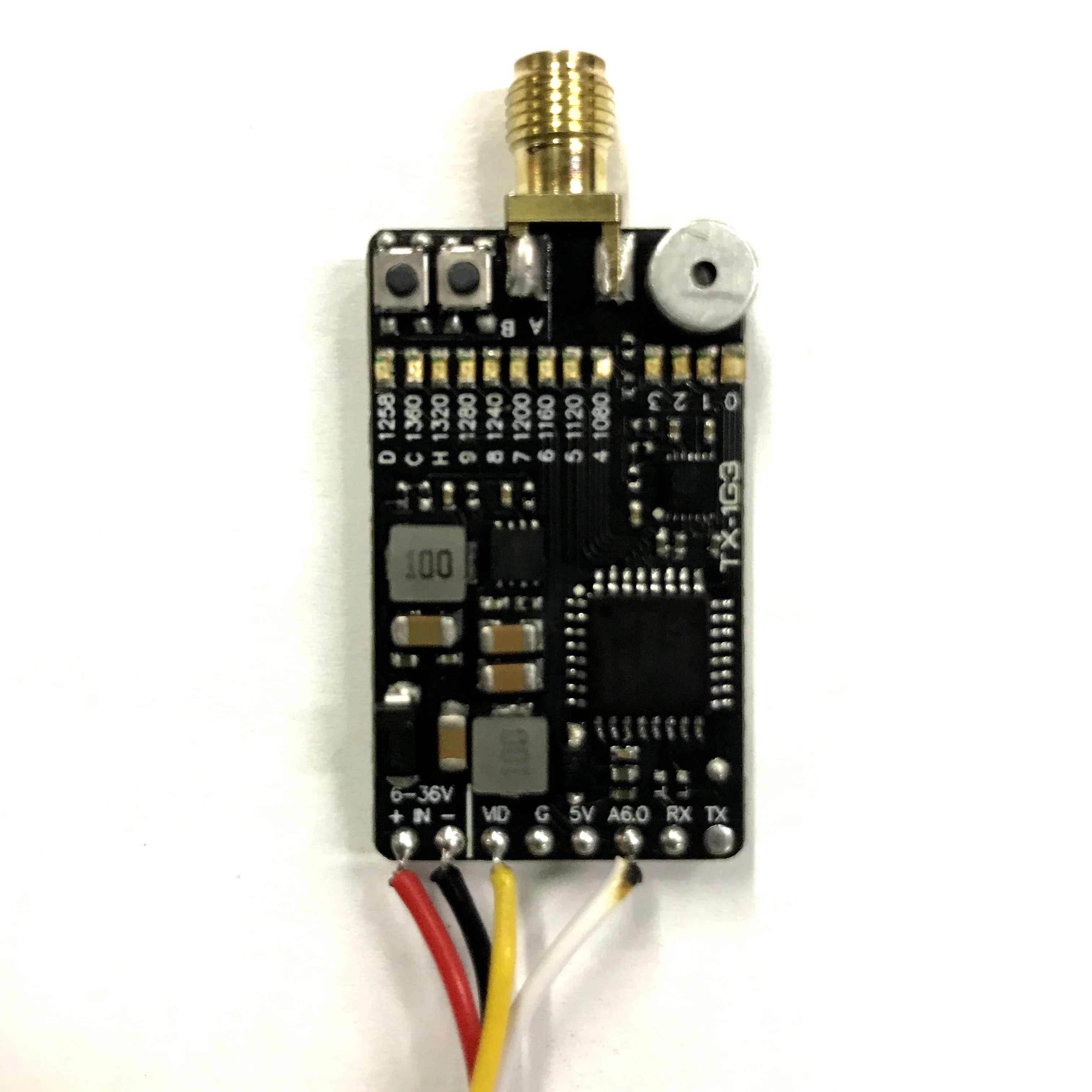 Matek VTX-1G3SE 1.2/1.3GHz FPV Transmitter Module for UAV/Racing Drones, Low-Latency Video Link & Bulk Replacement Parts