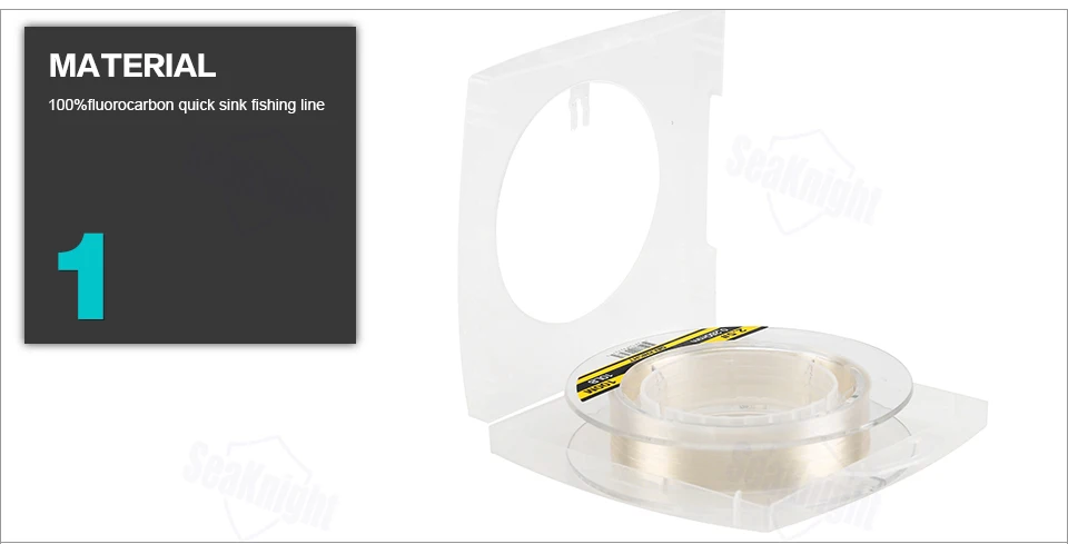 SeaKnight 100% Japanisches Material 50M 100M 3-100LB Fluorocarbon-Angelschnur Kohlefaser-Leader Fliegenschnur Schnell Sinkende Karpfen-Angelschnur – Detail 4