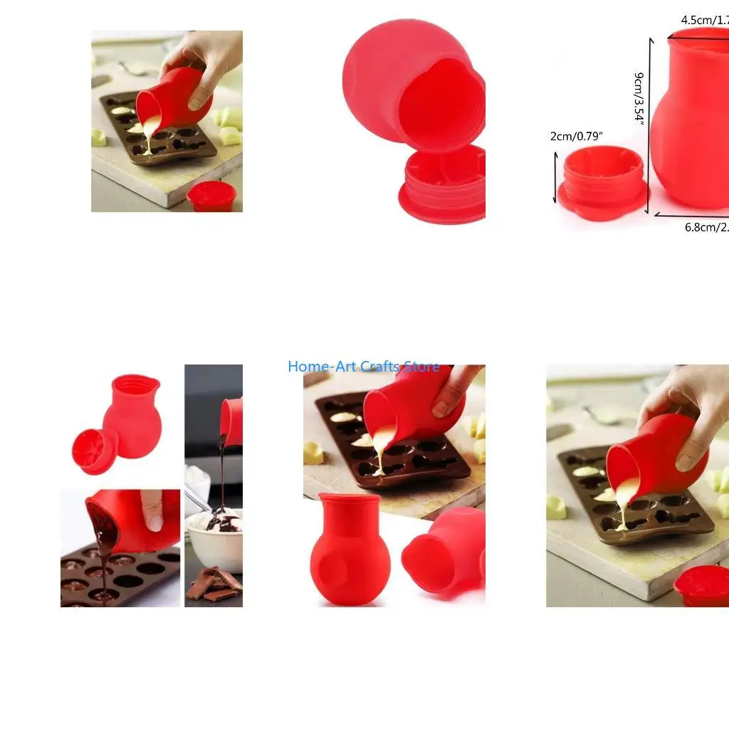 Y3NA Microwave Safe Silicone Melting Pots Butter Candy Sauce Melter Melting Chocolate
