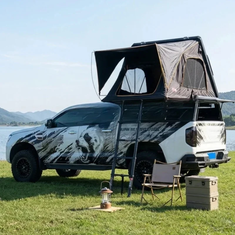 Premium Lightweight 4 Season Hardtop Rooftop Tent 3 Person for SUV Pickup Overland Camping Parts
