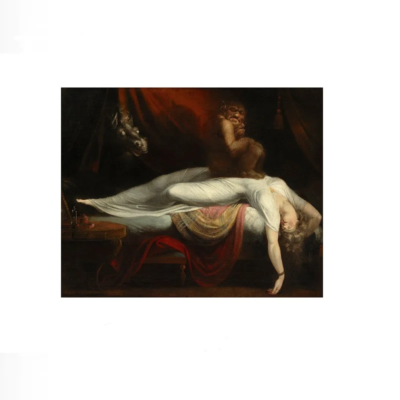 Henry Fuseli (1741–1825), The Nightmare Photo, Art Print Canvas Poster, Living Room Decor, Home Wall Picture