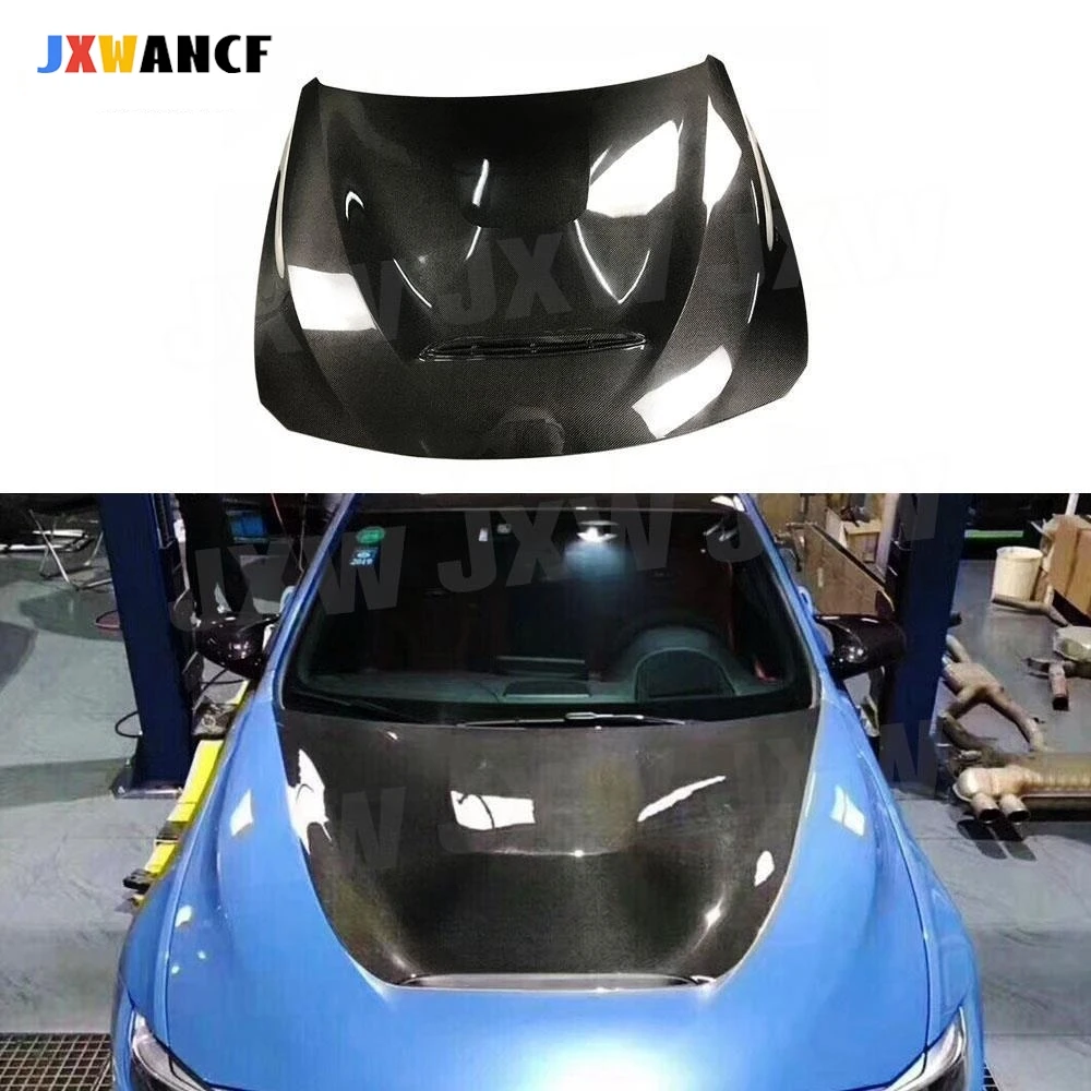 

JXWANCF Передняя крышка капота двигателя из углеродного волокна для BMW 3 серии F30 F32 F80 M3 4 серии F82 F83 M4 2015-2019 Крышка капота автомобиля