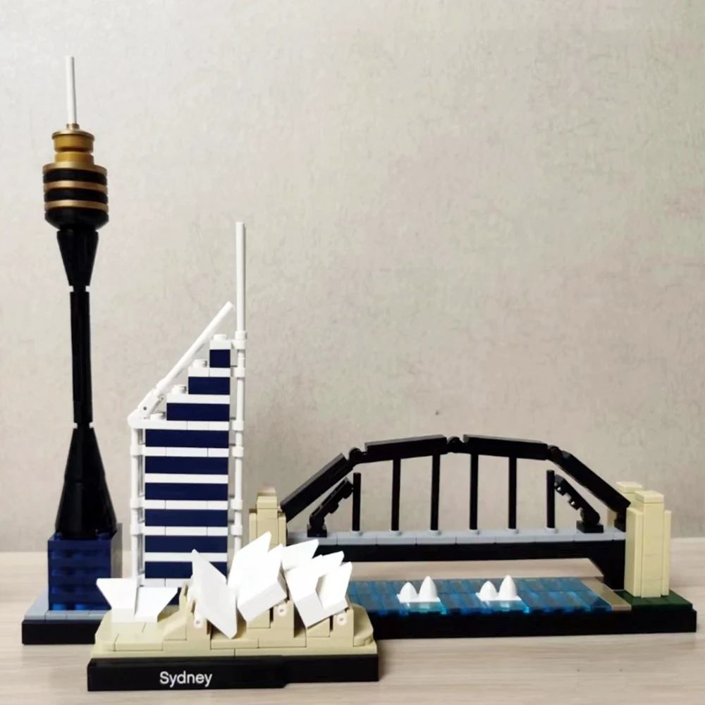 Creator Expert Street View Sydney Skyline Architecture Landmark 361pcs Model Building Blocks Assembly Toys Gifts 21032