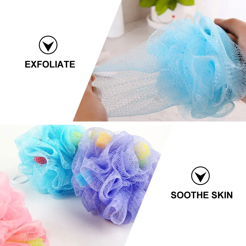 

8pcs Bath Ball Sponge Eco-Friendly Long-Lasting Exfoliating Cleaning Comfortable Friction Shower Gel Soap Compatible Kids Unisex