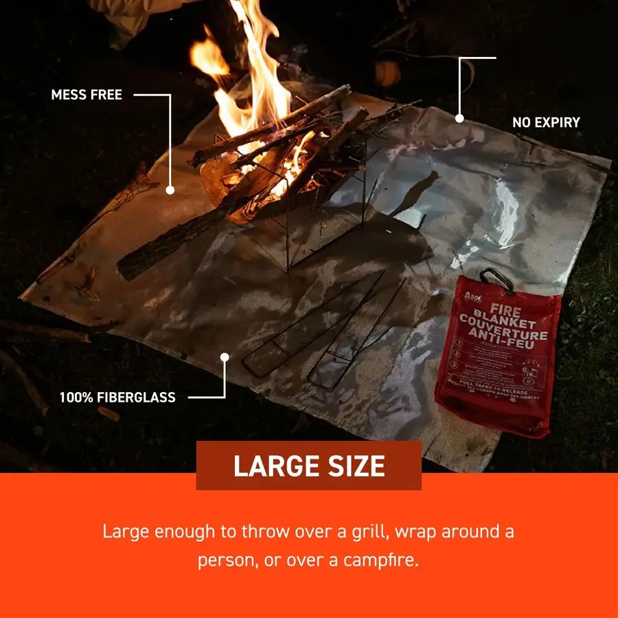 Feuerfeste Feuerlöschdecke für den Notfall