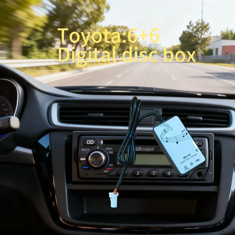 مناسبة لسيارة تويوتا المعلوماتية 6 + 6 واجهة وحدة بلوتوث استقبال صندوق القرص الرقمي