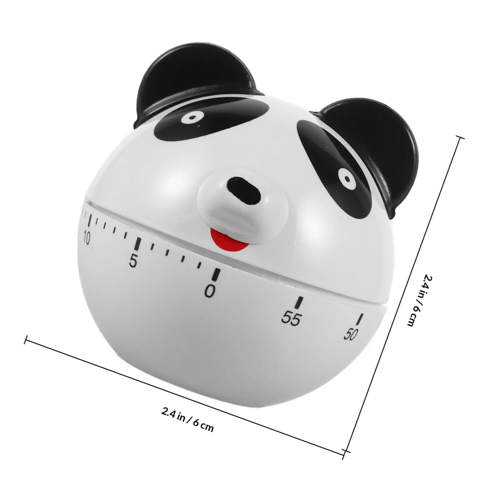 60-Minute Cute Panda Mechanical Timer Kitchen Cooking Timer for Study Work Exercise Loud Ringing Alert Reliable Time Manager