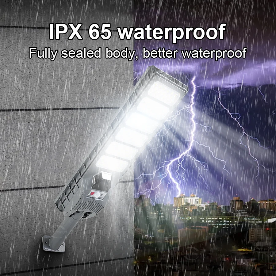 Imagem -05 - Luzes Solares ao ar Livre Super Brilhante Sensor de Controle Remoto Parede Lâmpada Rua Jardim Ip65 à Prova Dip65 Água ao ar Livre Luzes Solares Novo 600w