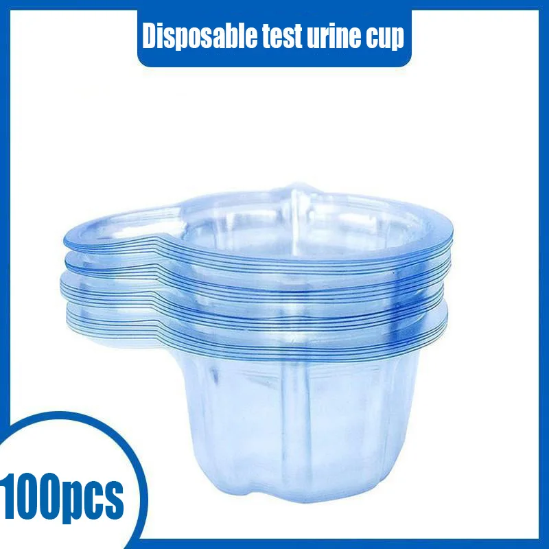 Pregnancy Test Urine Cup 100pcs Disposable LH Ovulation Tests Strips Container Urine Test Sample Transparent Plastic Cup