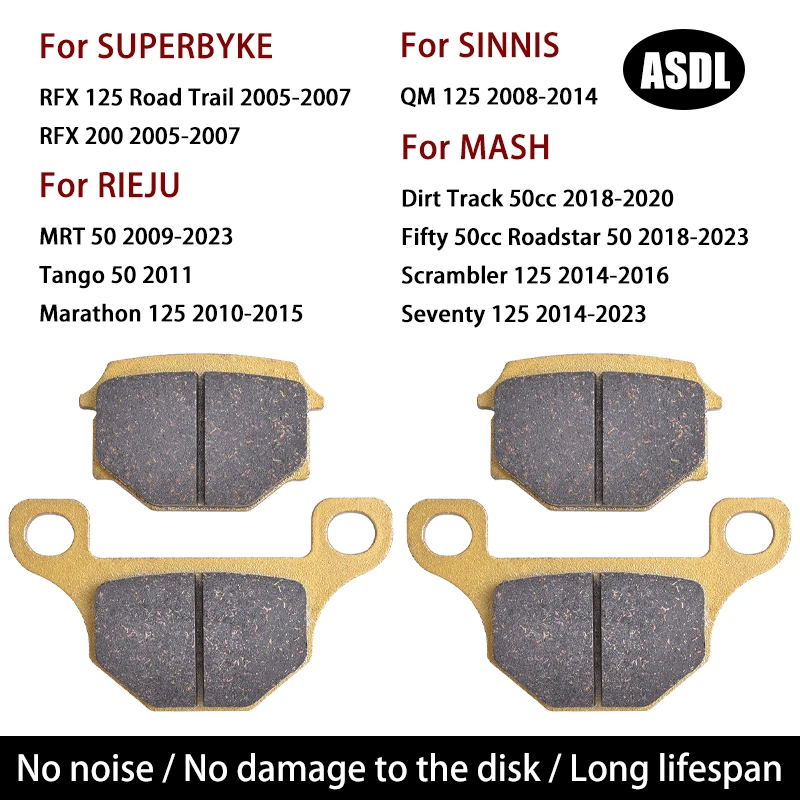 

Передние тормозные колодки для RIEJU MRT 50 Tango Marathon 125, для SINNIS QM125 QM GY2D, для SUPERBYKE RFX125 RFX200 RFX 125 200 2005-2007