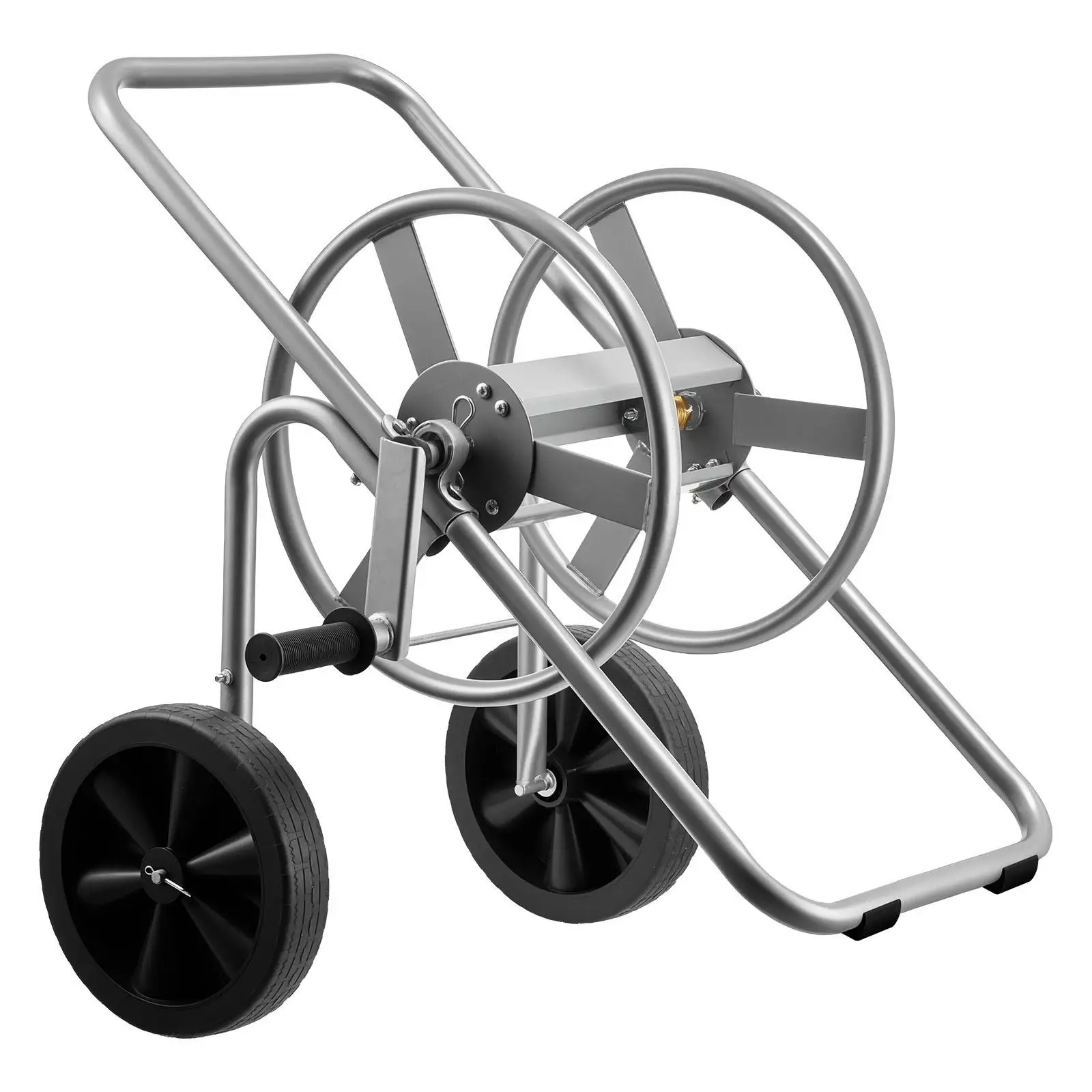 High Pressure for garden Hose Reel Cart 200/300 ft with Two Wheels Handle Heavy Duty Mesh Storage Basket Portable Water Hose Reel for garden Watering Car Washing