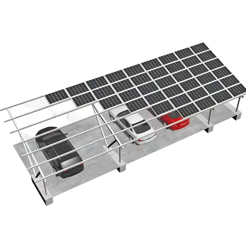 Steel Aluminum Alloy Solar Carport Car Port N Type 2 3 4 5 6 7 Car Parking Space Easy Installation Factory Custom