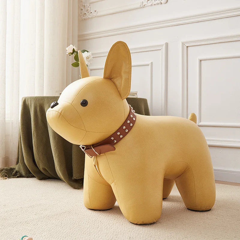 Household puppy seat, animal seat, French bucket stool, pet chair at the entrance of the living room, solid wood creative shoe