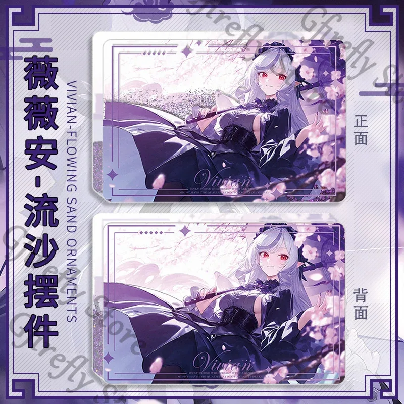 Zenless zona zero areia movediça mahjong anime decoração sinal de pé vivian banshee placa indicativa cartão tijolo ambido presente