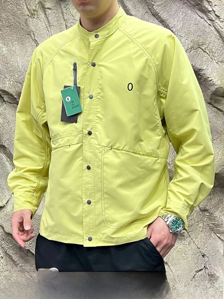 

Wild Style Long Sleeve Button up Shirt Casual Contrast Color Couple's Outerwear Breathable Quick Dry Polyester Spring Season
